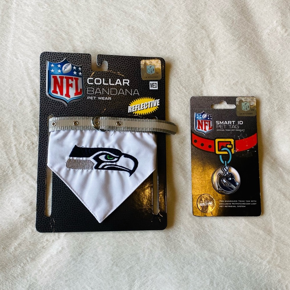 HP 🎉 NWT Seahawks Game Day Collar and ID Tags